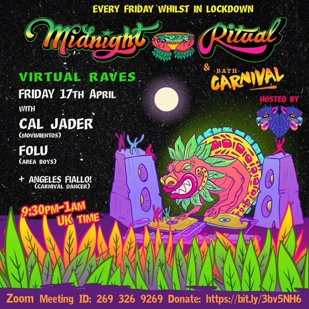 poster midnight ritual virtual rave