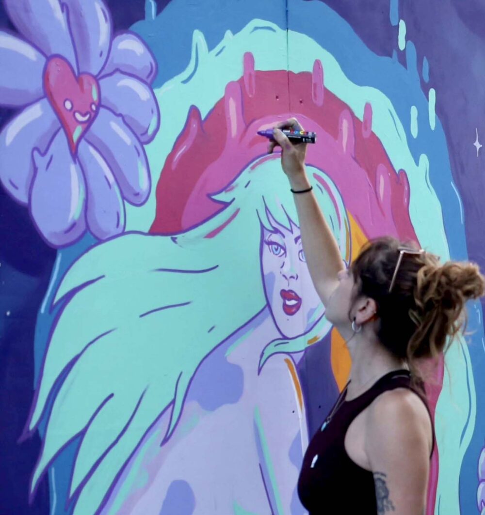 psychedelic mural painter